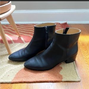 EUC Walker Leather Ankle Boots, Black, Size 9.5